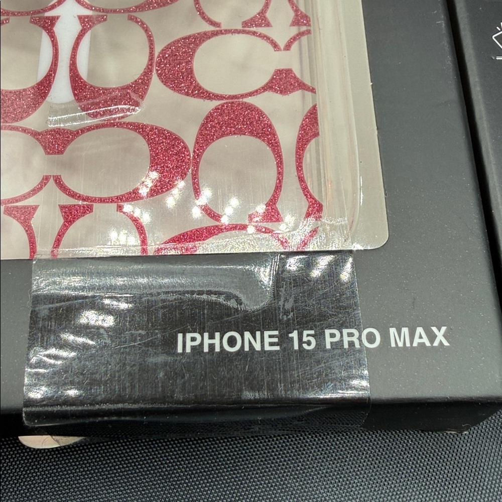 Coach new  iPhone 15 Pro Max Cases in Pink and Orange Patterns hard plastic - Picture 3 of 5